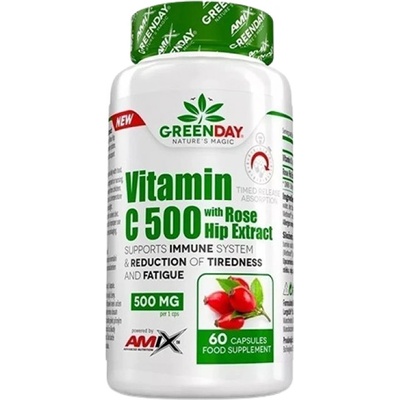 Amix Nutrition Greenday Vitamin C 500 mg with RoseHip [60 капсули]
