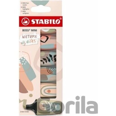 Zvýrazňovač STABILO BOSS MINI Naturevibes - sada 6ks - STABILO