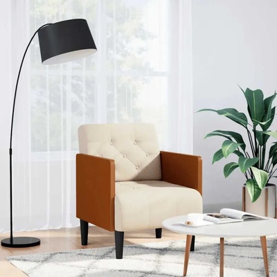 vidaXL 4100600 Rozkládací s područkami 55 cm lněná
