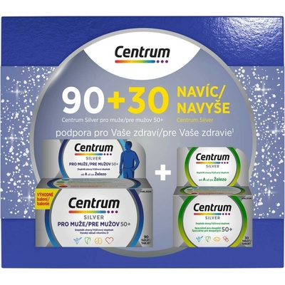 Centrum Silver pro muže 50+ 90 tablet + 30 tablet