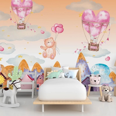 Art gift Детски фототапет - Сърца и балони