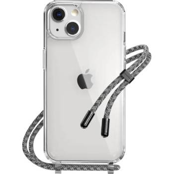 SwitchEasy Play Lanyard Elegant Case - хибриден удароустойчив кейс с връзка за носене за iPhone 13 (прозрачен)