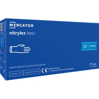 Mercator Medical Еднократни нитрилни ръкавици Mercator Nitrylex Basic в тъмно син цвят (105003)