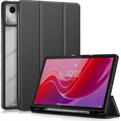 SES 2v1 Smart flip cover + zadní silikonový ochranný obal s držákem na pero Lenovo Tab M11 2024 16984 černý