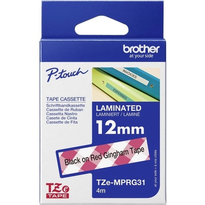etikety Brother TZe, TZ TZe-MPRG31 Farba pásky: biela Farba písma:čierna 12 mm 4 m