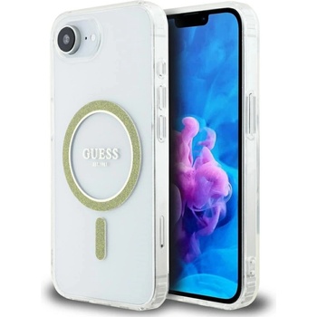 GUESS Калъф Guess IML Glitter Circle MagSafe за iPhone 16e - прозрачен