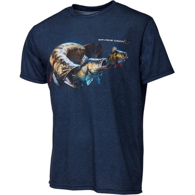 Savage Gear tričko Cannibal Tee Blue