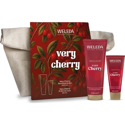 Weleda Very Very Cherry hydratační sprchový krém 200 ml + krém na ruce 75 + balzám na rty 4,8 g kosmetická sada