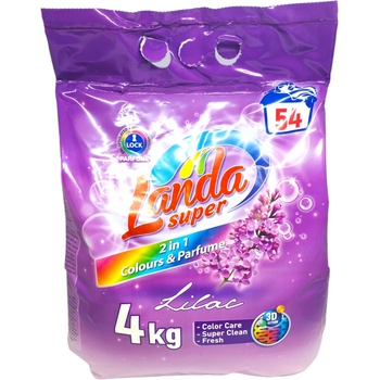 Landa прах за пране, 4кг, 54 пранета, 2в1, Цветно пране, Люляк