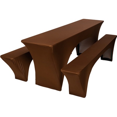 TENTino Elastický poťah STANDARD na pivný set 220x50 - 220x70 cm ČOKOLÁDOVOHNEDÁ / CHOCOLATE