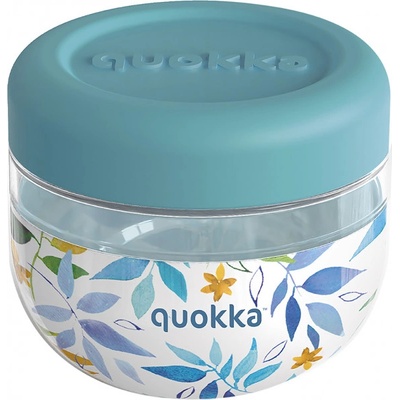 Quokka Bubble Plastová nádoba na jedlo Watercolor Leaves 500 ml