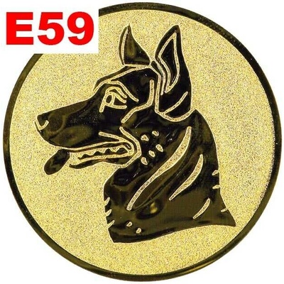 Emblém E59 OVČÁK umístění na sportovní pohár nebo medaili 25 mm