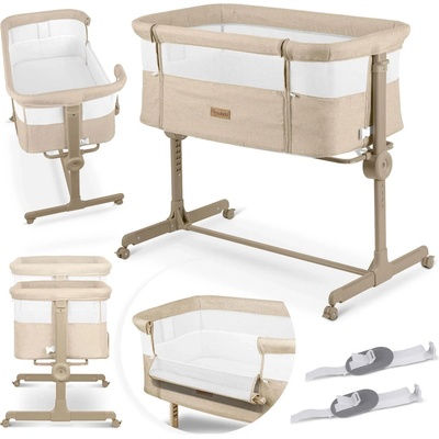 Divio přístavná, skládací, cestovní postýlka Sleep&Go 0–5 m 9 kg béžová
