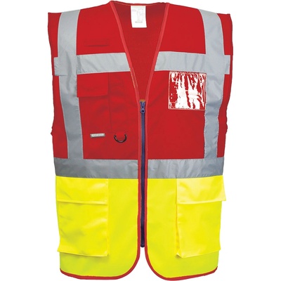 Portwest hi-vis paris executive c276 / Светлоотразителна жилетка - hv жълто/червено s (c276yres)