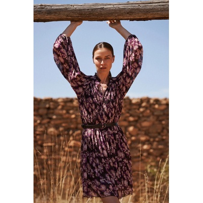 Moodo Плисирани рокли с колан в кафяво Moodo Moodo | Kafyav | ЖЕНИ | XXL