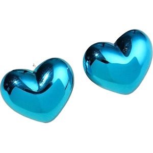HARAHU Обици AD-33380 - Heart / Синя KP33380