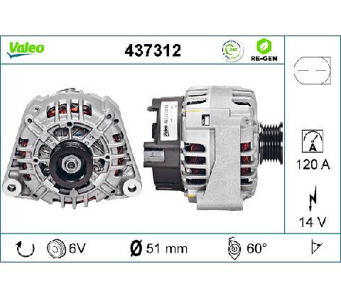 Alternátor VALEO 437312