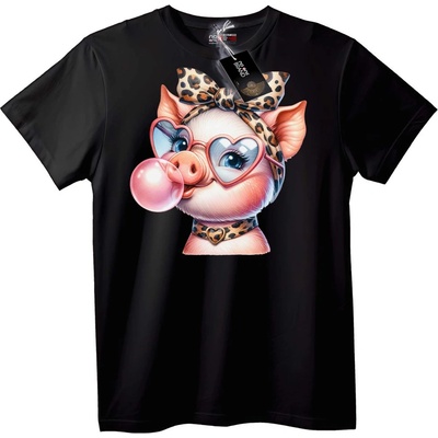 NOONEBRAND Симпатична свинка със сърцевидни очила - 4XL, Black
