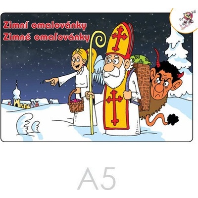 Omaľovánka A5 Zima