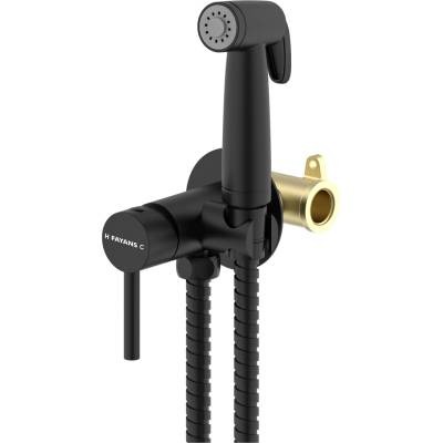 Roca Re-Fresh комплект с хигиенен душ (смесител за вграждане + аксесоари), черен мат (WQ3W85980161003)