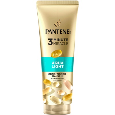 Pantene Pro-V Балсам за тънка коса Aqua Light 3 Minute Miracle, 220 ml