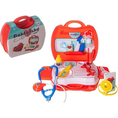 Teddies Sada doktor/lékař plast v plastovém kufříku 24x22x9cm v sáčku – Zboží Dáma