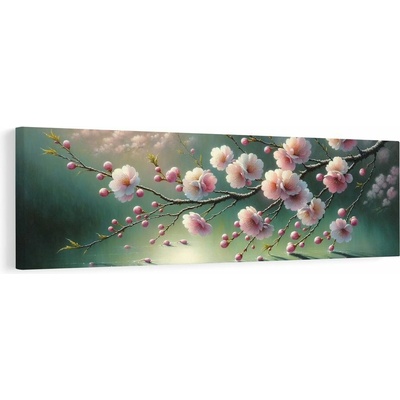 Obraz sakura v odlesku světla - 90x30