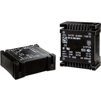 Hahn BV UI 396 0080 transformátor do DPS 2 x 115 V 2 x 18 V/AC 30.0 VA