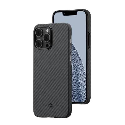 PITAKA MagEZ 3 1500D Aramid Fiber MagSafe Case - кевларен кейс с MagSafe за iPhone 14 Pro (черен-сив)