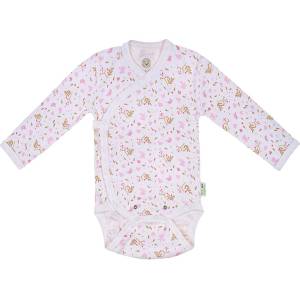 Bio Baby Боди Bio Baby - Органичен памук, 74 cm, 6-9 месеца, бяло-розово (97220113) - baby