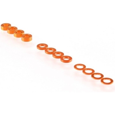 RUDDOG 3 mm sada podložek oranžové 0.5 mm /1.0 mm /2.0 mm