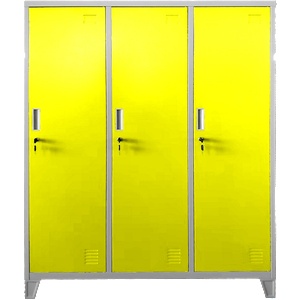 Carmen Метален шкаф Carmen CR-1604-3 JZ - сив / патешко жълт (3580175_9) - bay