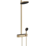 Hansgrohe Pulsify S - Душ комплект с термостат, диаметър, 26 cm, 3 струи, EcoSmart, четкан бронз 24241140 (24241140)