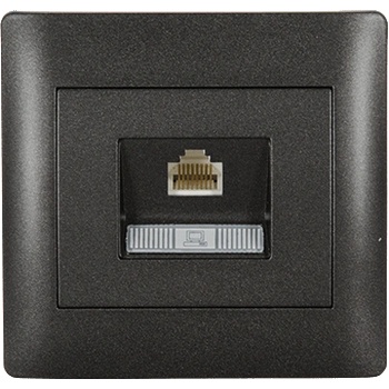 ELMARK Rhyme КОМПЮТЪРЕН КОНТАКТ rj45 (cat6e) ГРАФИТ МЕТ (112856e)