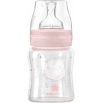 KikkaBoo Бебешко стъклено шише KikkaBoo Hippo Dreams - 120 ml, розово (31302020119) - baby