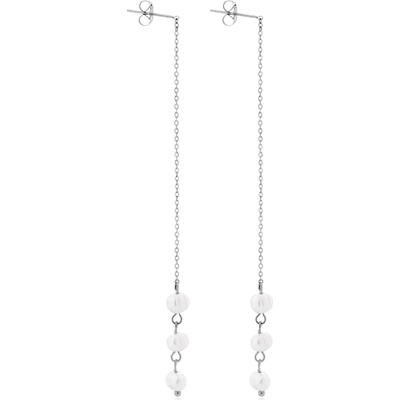 Troli Dlouhé ocelové náušnice s pravými perlami VAAJDE2023196S – Zboží Mobilmania