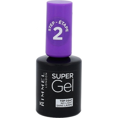 Rimmel London Super gel Top Coat krycí lak na nechty 001 Transparent 12 ml