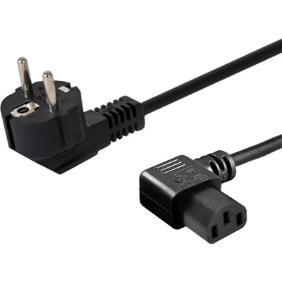 SAVIO Захранващ кабел Шуко (M) ъглов - IEC C13, 1.2 m CL-115 (CL-115)
