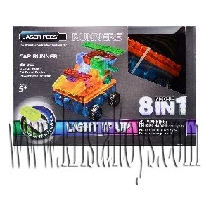  Светещ конструктор 8 в 1 - Кола laser pegs