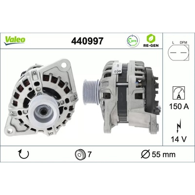 VALEO Alternátor VALEO RE-GEN REMANUFACTURED VA 440997