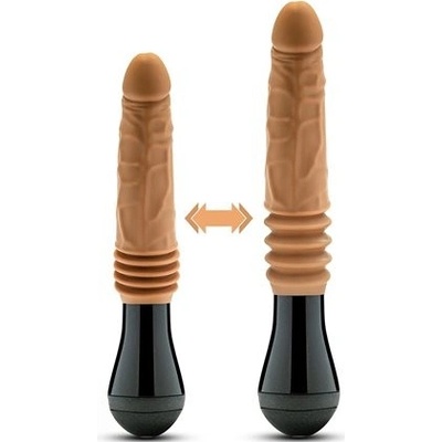 Blush Dr. Skin Silicone Dr. Arthur Thrusting Gyrating Vibrating Dildo Tan