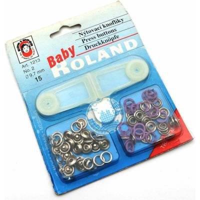 Cvoky Roland Baby - fialová - priemer 0,97 cm - 15 ks