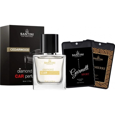 Santini Zvýhodněný set - Cedar Wood & pánské mini parfémy Durmierre a Garmett