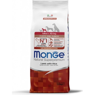 Monge Speciality Line Mini Puppy & Junior Monoprotein jehněčí rýže 7,5 kg