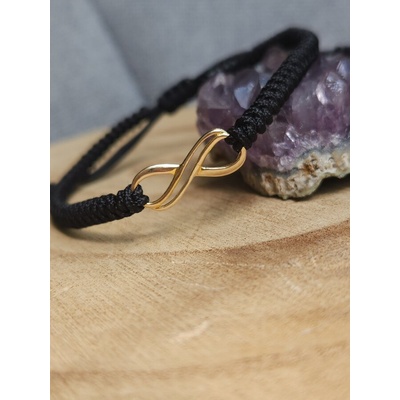 Мъжка гривна със златна безкрайност