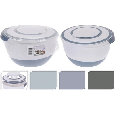 EH Excellent Houseware Plastová mísa 5l, s víkem, modrá barva