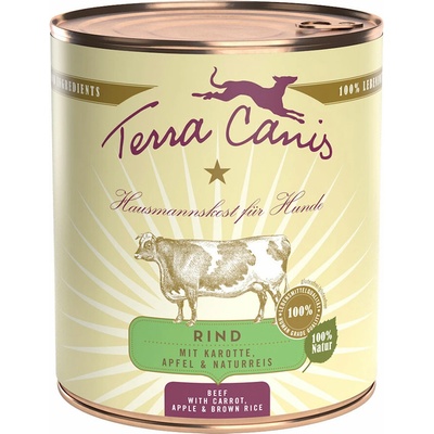 Terra Canis Hovädzie s mrkvou, jablkami & prírodnou ryžou 6 x 800 g