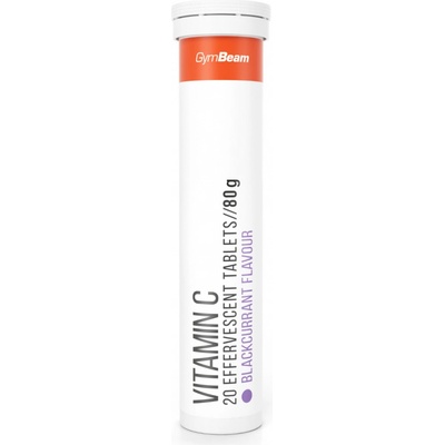 GymBeam Vitamín C 1000 mg šumivý 20 tab. čierna ríbezľa