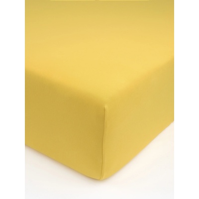 MKLozkoviny.sk Jersey prestieradlo s elastanem hořčicové 220x200