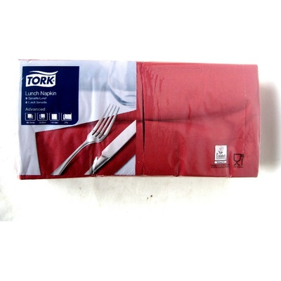 TORK papírové ubrousky 2V bordó 200ks 33x33cm